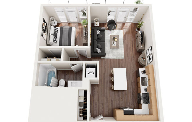 1 bed, 1 bath, 733 sqft, $2,695