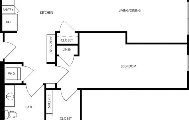 1 bed, 1 bath, 858 sqft, $3,090, Unit 425
