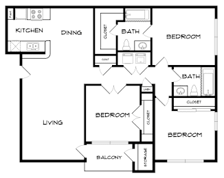 3 beds, 2 baths, 1,156 sqft, $1,587