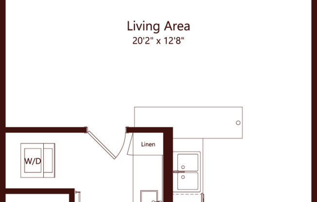 Studio, 1 bath, 588 sqft, $1,415, Unit 2403