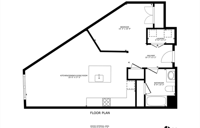 1 bed, 1 bath, 605 sqft, $2,850, Unit 415