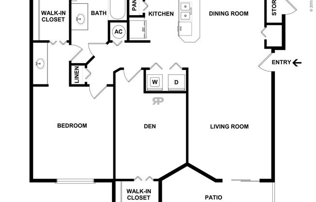 2 beds, 1 bath, 1,004 sqft, $1,275