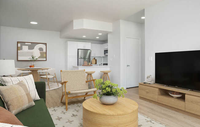 Living Room with Hard Surface Flooring