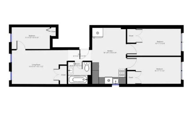 3 beds, $3,200, Unit 4