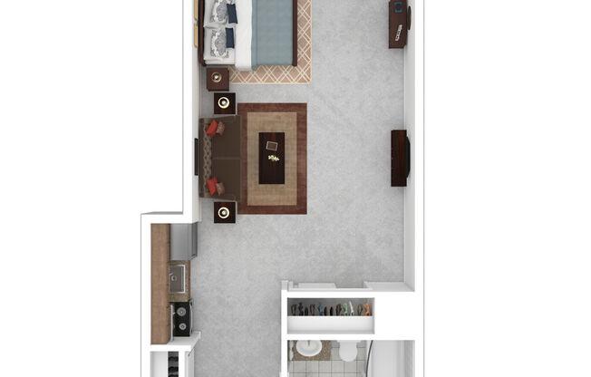 Studio, 1 bath, 475 sqft, $1,825