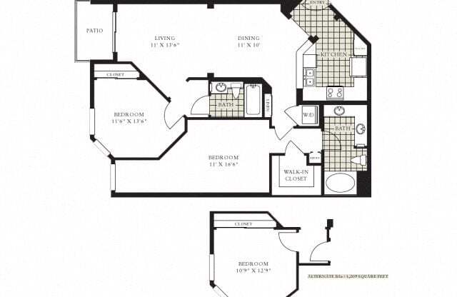 2 beds, 2 baths, 1,207 sqft, $4,921