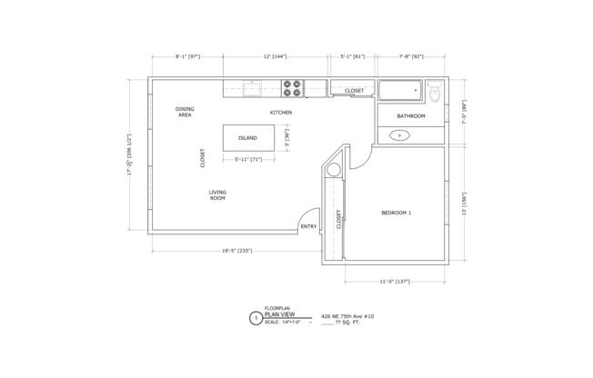 1 bed, 1 bath, 600 sqft, $1,395, Unit 6