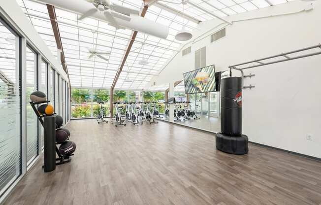 the gym atrium at the preserve at green valley apartments co