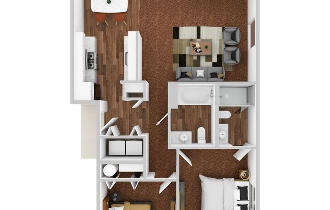 2 beds, 2 baths, 1,005 sqft, $1,725, Unit 192-312