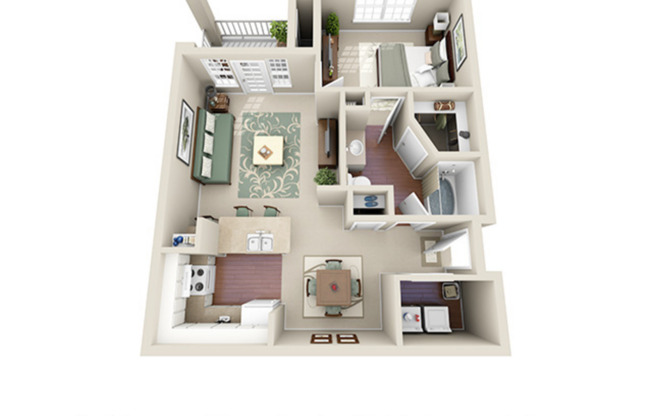 1 bed, 1 bath, 796 sqft, $1,059