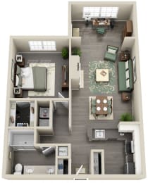 1 bed, 1 bath, 890 sqft, $1,440