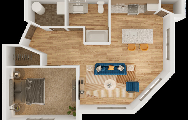 1 bed, 1 bath, 802 sqft, $1,365