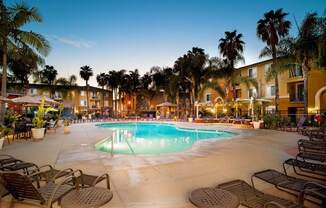 Twilight Pool  at Missions at Sunbow Apartments, Chula Vista