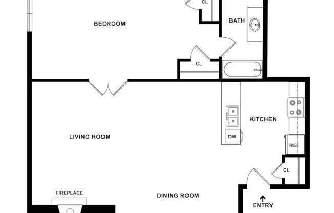 1 bed, 1 bath, 831 sqft, $1,312