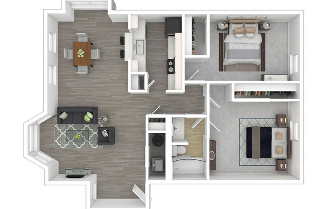 2 beds, 1 bath, 880 sqft, $1,254