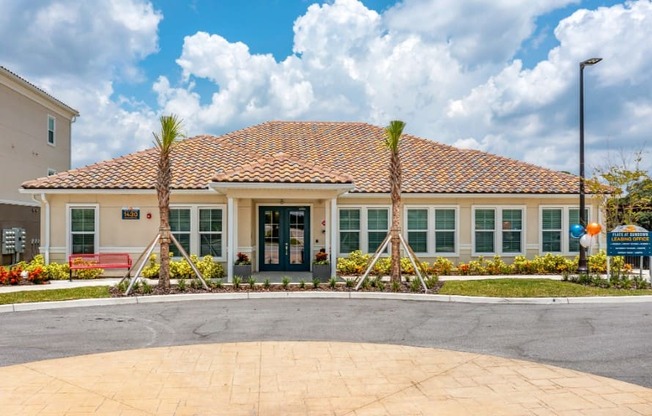 the exterior of the leasing office at the Flats at Sundown in North Port, Florida