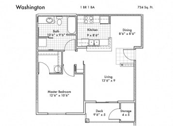 1 bed, 1 bath, 773 sqft, $1,586