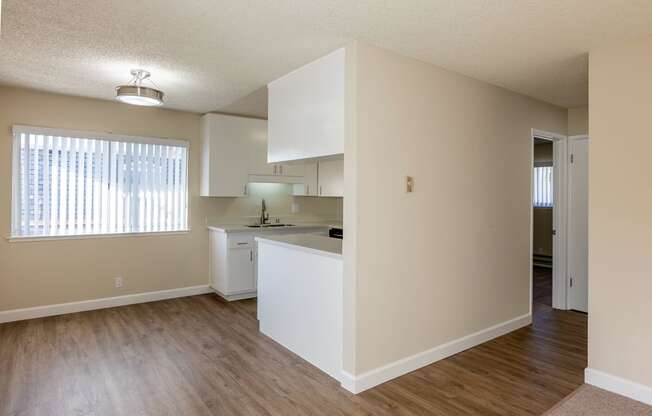 Dining room and kitchen