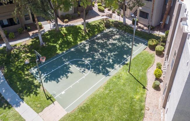 Outdoor Basketball Court at Top rated Albuquerque apartments