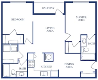 2 beds, 2 baths, 1,069 sqft, $1,415