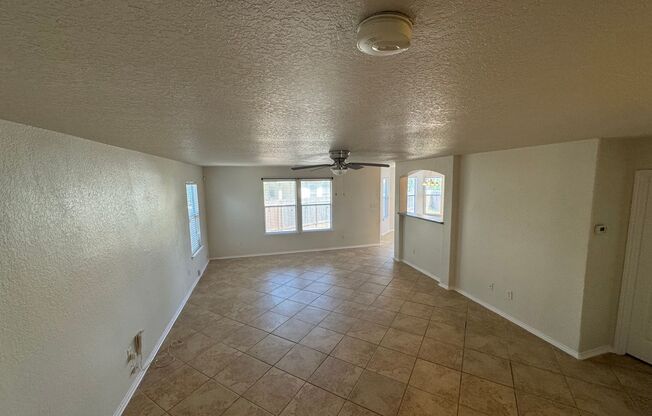 CUTE 2-STORY NESTLED ON A CUL-DE-SAC FEATURING AN ISLAND KITCHEN WITH STOVE/RANGE, DISHWASHER, MICROWAVE & REFRIGERATOR*2 LIVING AREAS W/ TILED FLOORING DOWN & LAMINATE UP*CEILING FANS*MASTER BATH HAS SEPARATE SHOWER & GARDEN TUB*WALK-IN CLOSET*COVERED PA