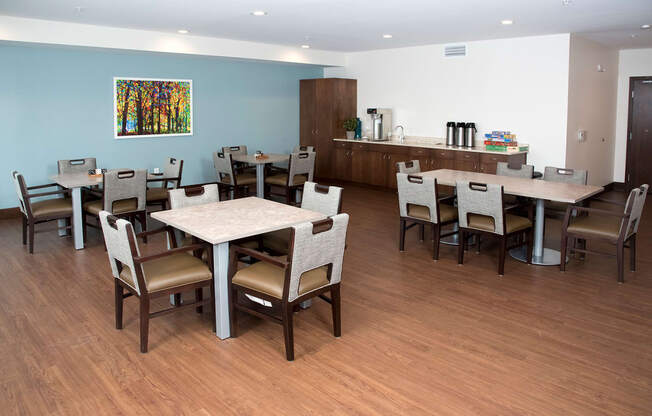 Formal Dining Room at The Legends of Columbia Heights 55+ Living, Columbia Heights, MN