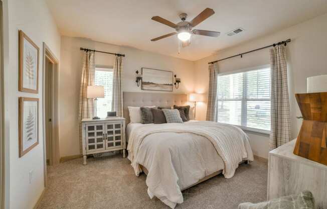 Master Bedroom Feels Large and Spacious with Impressive High Ceilings and Large Walk-In Closets at Ashby at Ross Bridge, Hoover, AL 35226