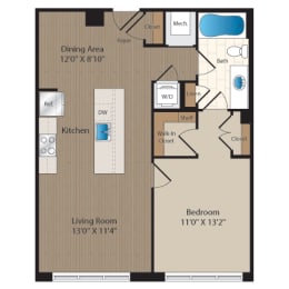 1 bed, 1 bath, 790 sqft, $2,382