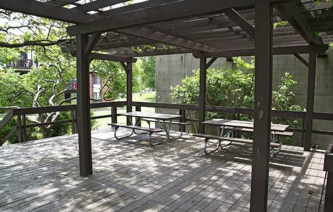 Picnic Tables at Fairlane Apartments in Springfield, MI