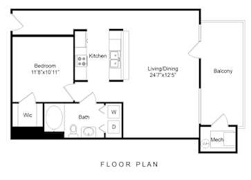 1 bed, 1 bath, 881 sqft, $1,539