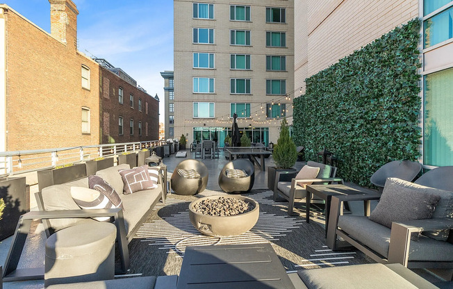 Chic rooftop patio