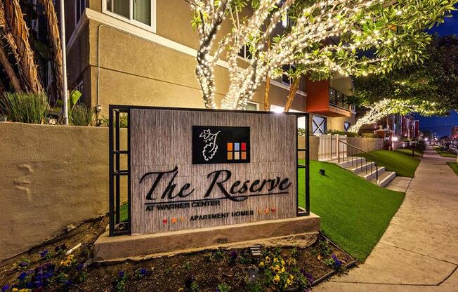 Monument Sign at The Reserve at Warner Center, Woodland Hills, California