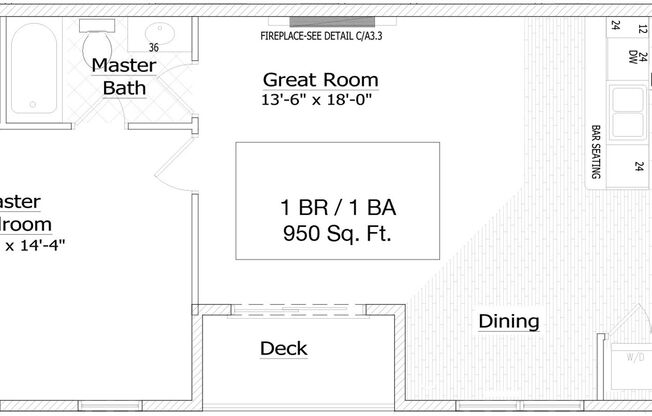 1 bed, 1 bath, 1,050 sqft, $1,590, Unit 4-200