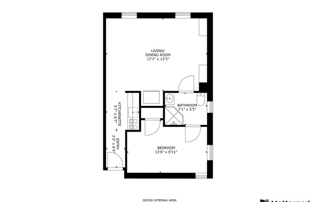 1 bed, 1 bath, 700 sqft, $1,250, Unit 2F