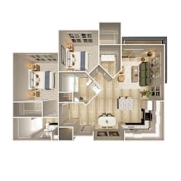 2 beds, 2 baths, 1,110 sqft, $1,585