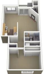 1 bed, 1 bath, 646 sqft, $1,715