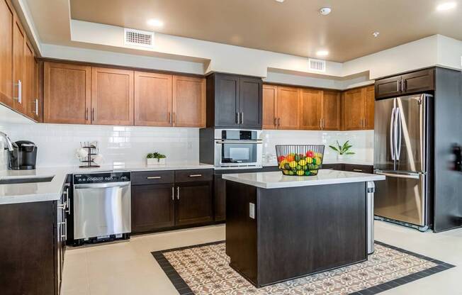 Clubhouse Kitchen with Modern Appliances at Haven at La Mesa, San Diego