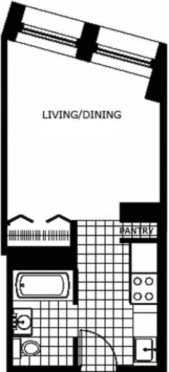 1 bed, 1 bath, 361 sqft, $3,400, Unit 408