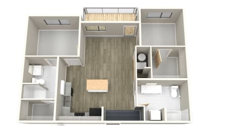 2 beds, 2 baths, 980 sqft, $1,574
