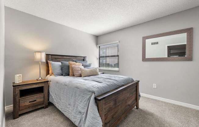Model bedroom at Oasis at Bayside Apartments in Largo, FL