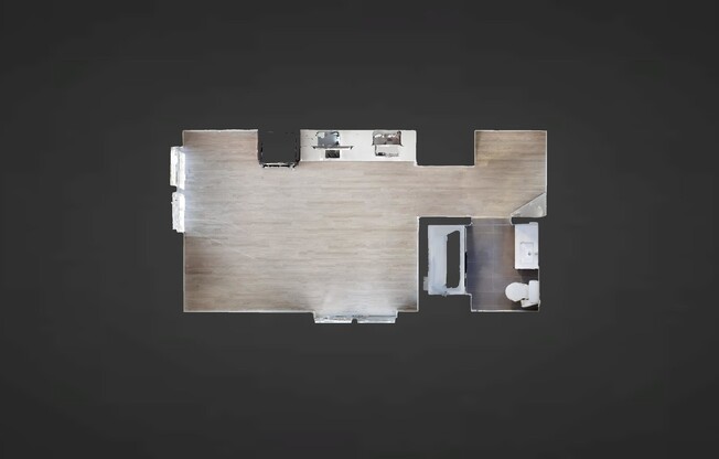 Studio, 1 bath, 200 sqft, $1,345, Unit 401