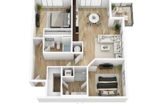 2 beds, 2 baths, 1,098 sqft, $2,538