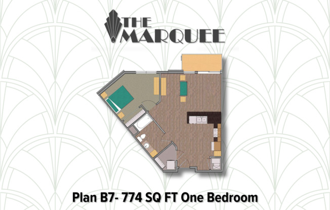 1 bed, 1 bath, 774 sqft, $1,600, Unit #315