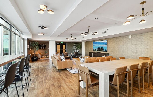 Modern open-concept lobby