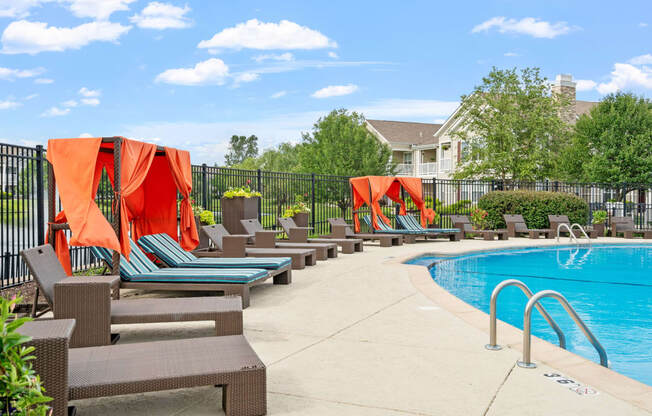 Outdoor Pool with Lounge Chairs