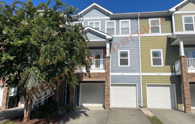 Luxury 3-Story Townhome, No Carpet 4 Bedroom and 2-Car Garage in CitiSide at Beaver Creek Crossing, Apex Available September 8th!