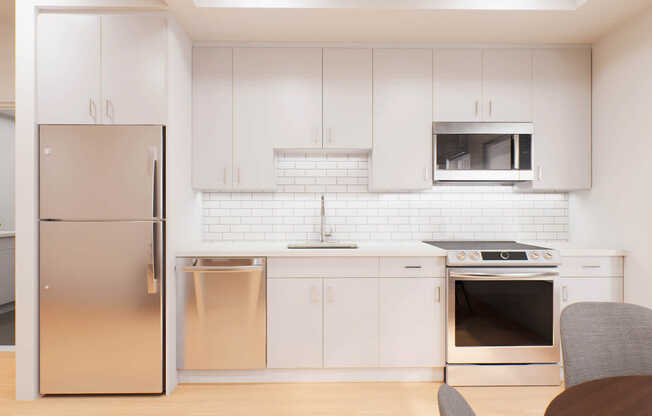 Kitchen with Stainless Steel Appliances