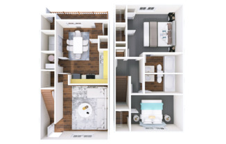 2 beds, 2 baths, 1,093 sqft, $1,407