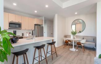 RiverPoint luxury apartments in Washington, DC open concept kitchen