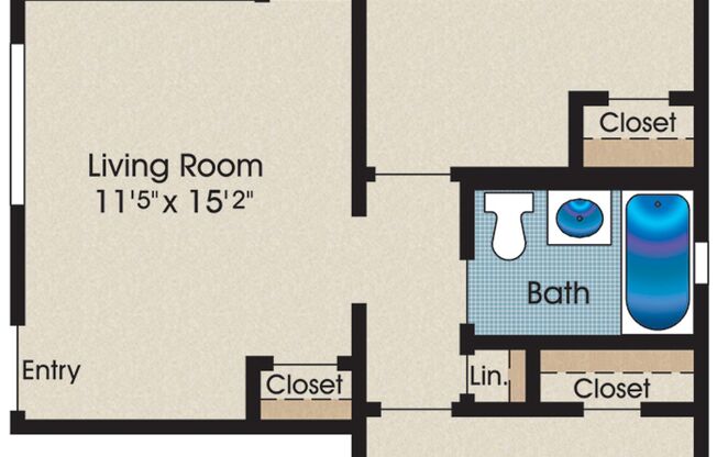 2 beds, 1 bath, 660 sqft, $2,775